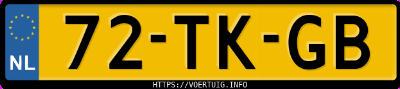 Kenteken afbeelding van 72TKGB, zwarte Ford Focus 1.6i 16v