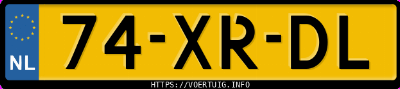 Kenteken afbeelding van 74XRDL, grijze Ford Fusion 1.4 16v