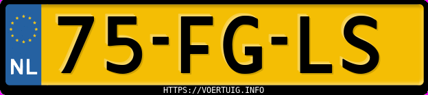 Kenteken afbeelding van 75FGLS, groene Ford Focus 1.6i-16v-Wagon 1.6 16v