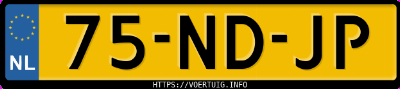 Kenteken afbeelding van 75NDJP, grijze Ford Focus