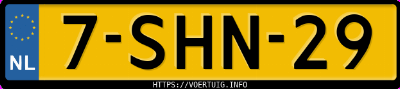 Kenteken afbeelding van 7SHN29, zwarte Ford S-MAX 2.0 Tdci