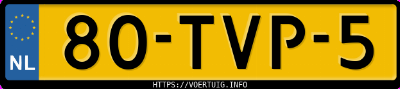 Kenteken afbeelding van 80TVP5, zwarte Ford Focus 1.6i