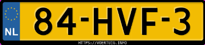 Kenteken afbeelding van 84HVF3, zwarte Ford Focus 1.6i 16v