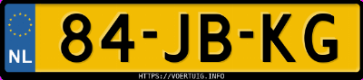 Kenteken afbeelding van 84JBKG, blauwe Ford Fiesta
