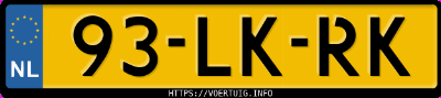 Kenteken afbeelding van 93LKRK, grijze Ford Fusion 1.6 16v