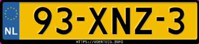 Kenteken afbeelding van 93XNZ3, blauwe Ford Ka 1.2i