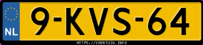 Kenteken afbeelding van 9KVS64, zwarte Ford Ka 1.25i