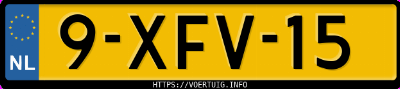 Kenteken afbeelding van 9XFV15, zwarte Ford Fiesta 1.25i