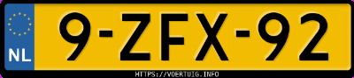 Kenteken afbeelding van 9ZFX92, grijze Ford C-MAX 1.0 Scti