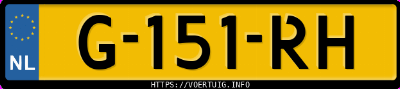 Kenteken afbeelding van G151RH, zwarte Ford Fiesta 1.0 Scti