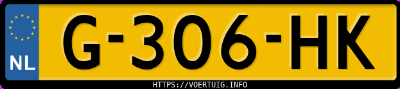 Kenteken afbeelding van G306HK, blauwe Ford Focus 1.0 Scti