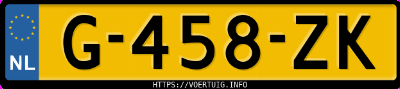 Kenteken afbeelding van G458ZK, zwarte Ford Ka 1.2i