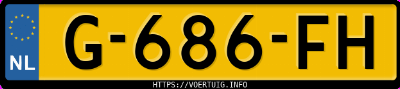 Kenteken afbeelding van G686FH, witte Ford Fiesta 1.0 Scti