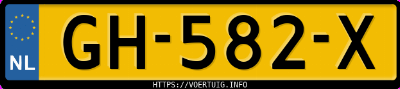 Kenteken afbeelding van GH582X, grijze Ford Fiesta 1.0