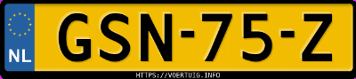 Kenteken afbeelding van GSN75Z, zwarte Ford Fiesta