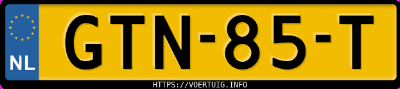 Kenteken afbeelding van GTN85T, blauwe Ford Capri Extended Range Rwd