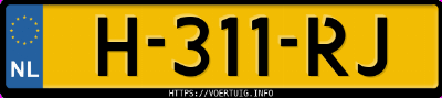 Kenteken afbeelding van H311RJ, witte Ford Fiesta 1.0 Scti