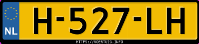 Kenteken afbeelding van H527LH, zwarte Ford Focus 1.0 Scti