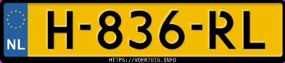 Kenteken afbeelding van H836RL, blauwe Ford Focus 1.0 Scti