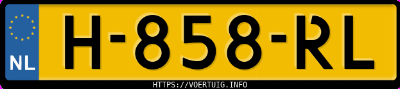 Kenteken afbeelding van H858RL, blauwe Ford Fiesta St