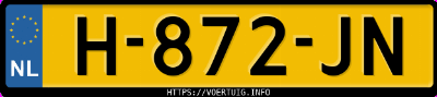 Kenteken afbeelding van H872JN, grijze Ford Focus 1.0 Scti