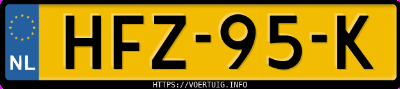 Kenteken afbeelding van HFZ95K, grijze Ford Focus 1.5 Tdci
