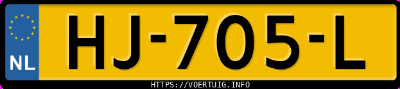 Kenteken afbeelding van HJ705L, zwarte Ford C-MAX Energi