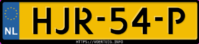 Kenteken afbeelding van HJR54P, zwarte Ford Fiesta 1.6i