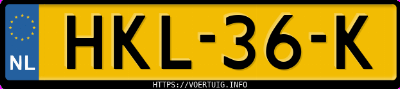 Kenteken afbeelding van HKL36K, blauwe Ford Focus 1.0 Scti