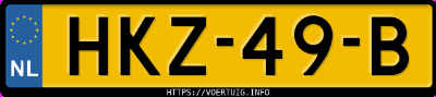 Kenteken afbeelding van HKZ49B, grijze Ford Puma 1.0 Scti