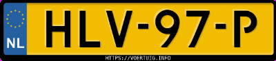 Kenteken afbeelding van HLV97P, blauwe Ford Kuga 2.5 Phev