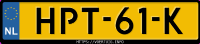 Kenteken afbeelding van HPT61K, zwarte Ford Focus 1.0 Scti