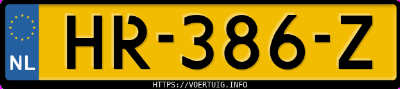 Kenteken afbeelding van HR386Z, grijze Ford B-MAX 1.0 Scti