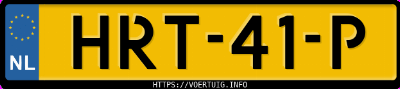 Kenteken afbeelding van HRT41P, zwarte Ford Kuga 1.5 Scti