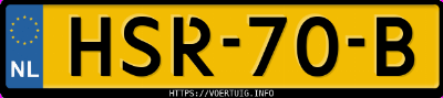 Kenteken afbeelding van HSR70B, grijze Ford Kuga 2.5 Phev