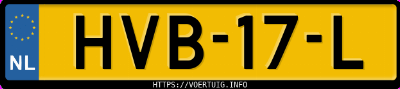 Kenteken afbeelding van HVB17L, grijze Ford Focus 1.0 Scti