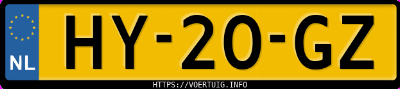Kenteken afbeelding van HY20GZ, blauwe Ford Capri 1.6 S