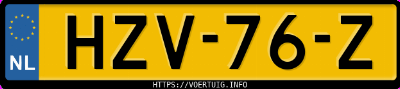 Kenteken afbeelding van HZV76Z, grijze Ford Focus 1.0 Scti