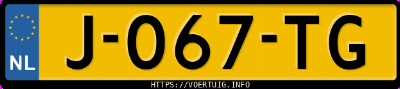 Kenteken afbeelding van J067TG, witte Ford Fiesta 1.0 Scti