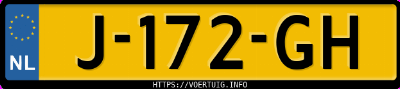 Kenteken afbeelding van J172GH, grijze Ford Puma 1.0 Scti