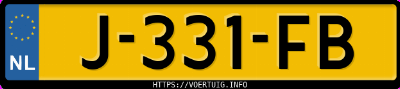 Kenteken afbeelding van J331FB, grijze Ford Fiesta 1.0 Scti