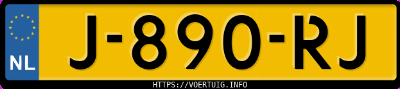 Kenteken afbeelding van J890RJ, witte Ford Puma 1.0 Scti
