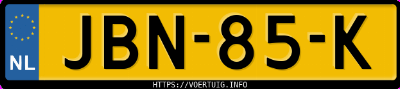 Kenteken afbeelding van JBN85K, blauwe Ford Focus 1.0 Scti
