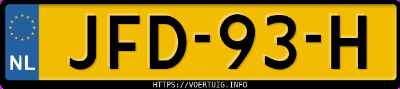 Kenteken afbeelding van JFD93H, grijze Ford Kuga 2.5 Phev