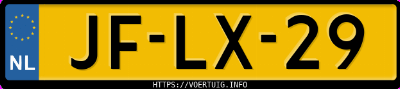 Kenteken afbeelding van JFLX29, rode Ford Escort Cl 1.6 16v E2