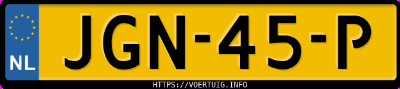 Kenteken afbeelding van JGN45P, grijze Ford Kuga 2.5 Phev