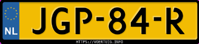 Kenteken afbeelding van JGP84R, groene Ford Kuga 2.5 Phev