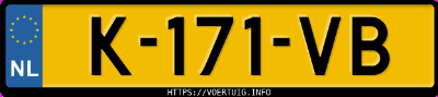 Kenteken afbeelding van K171VB, witte Ford Mustang