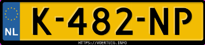 Kenteken afbeelding van K482NP, zwarte Ford Kuga 2.5 Phev