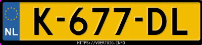 Kenteken afbeelding van K677DL, grijze Ford Focus 1.5 Scti